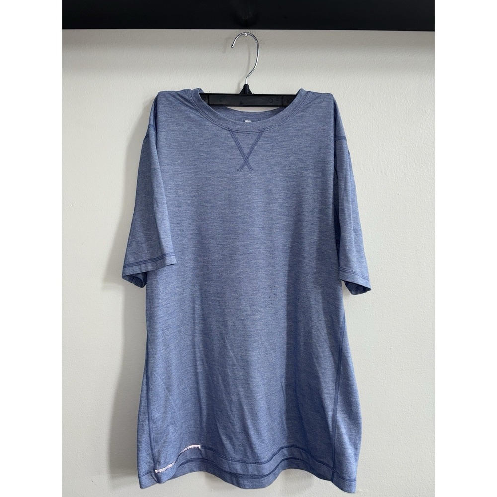 2 Lululemon Tees Salmon Pink and Blue Size M - Picture 4 of 7